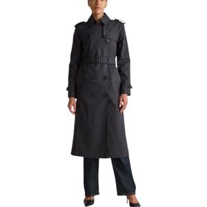Quince Comfort Stretch Long Trench Coat Size Medium Like New